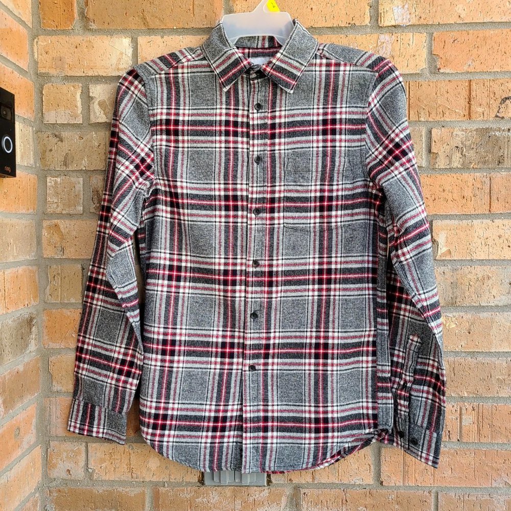 Goddfellow & Co Men’s Lightweight flannel Shirt Long Sleeves Red Velour Size S